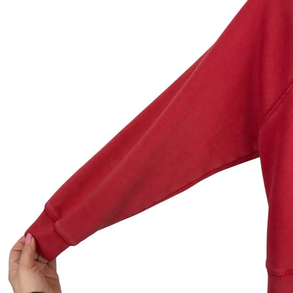 GAP X DOEN Graphic Logo Print Crew Neck Pullover Sweatshirt Red Kids Size M 8